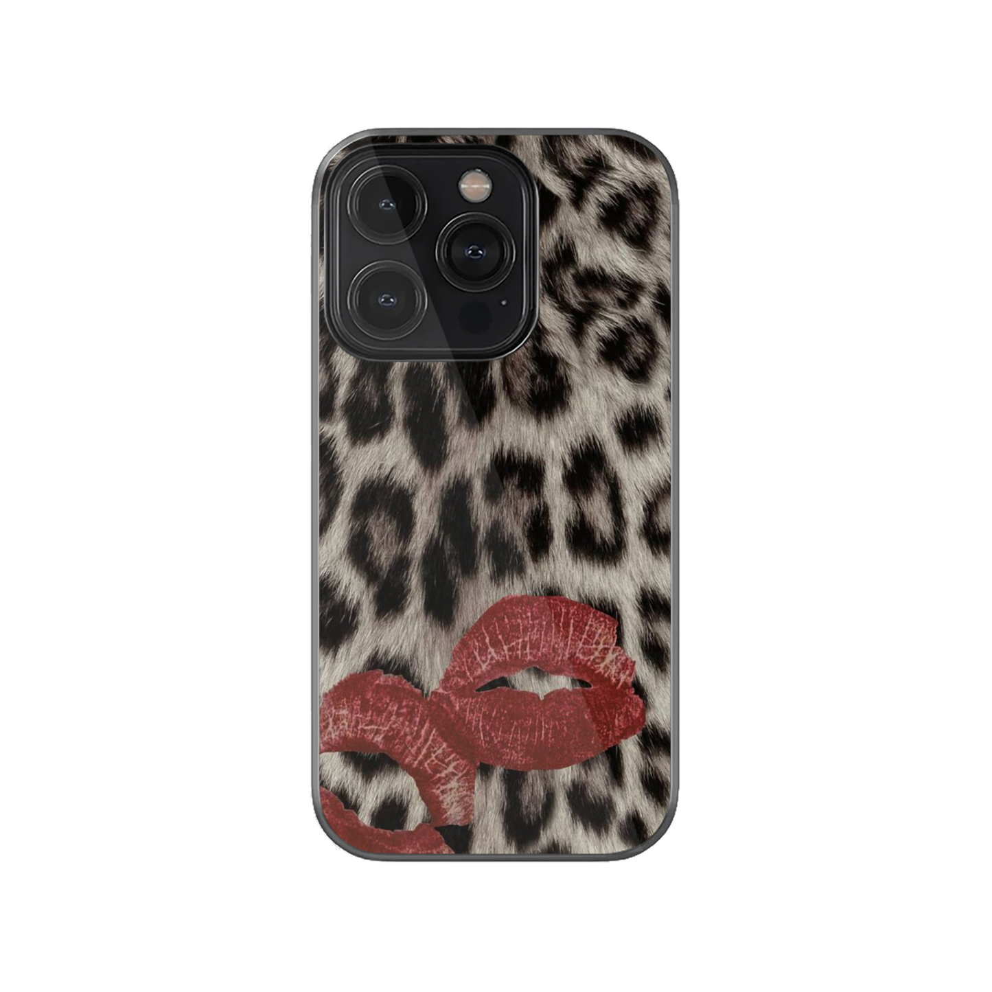 Tiger Print and Lips Phone Case.