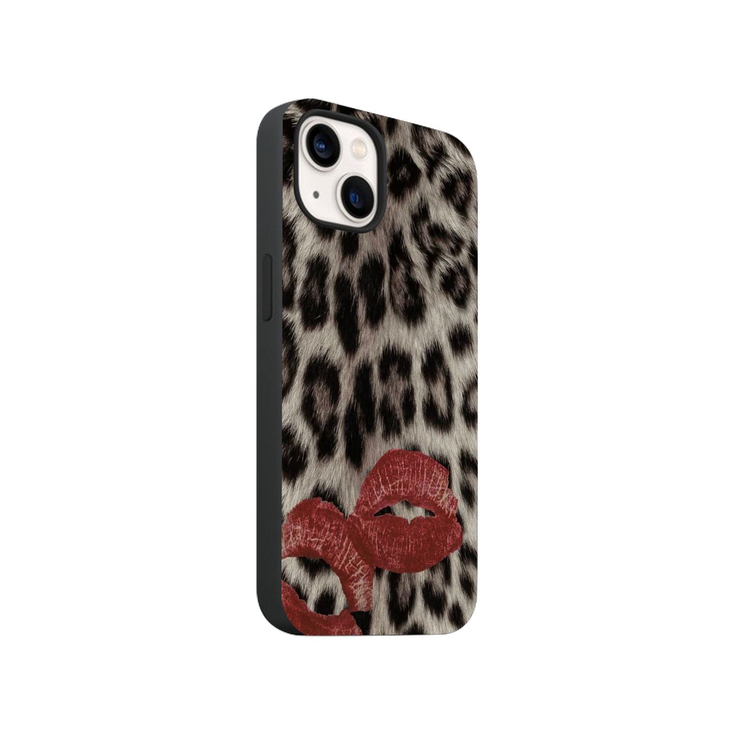 Tiger Print and Lips Phone Case.