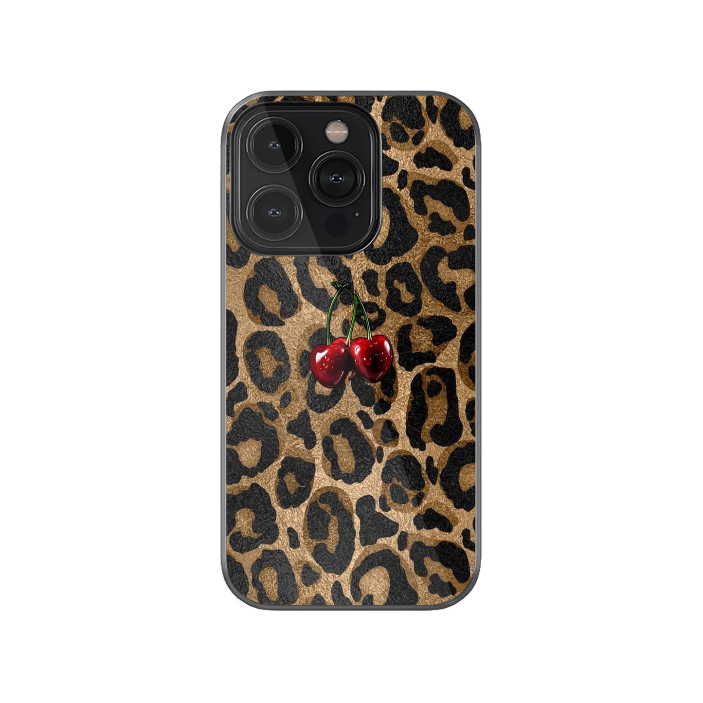 Tiger Print and Cherry Phone Case.