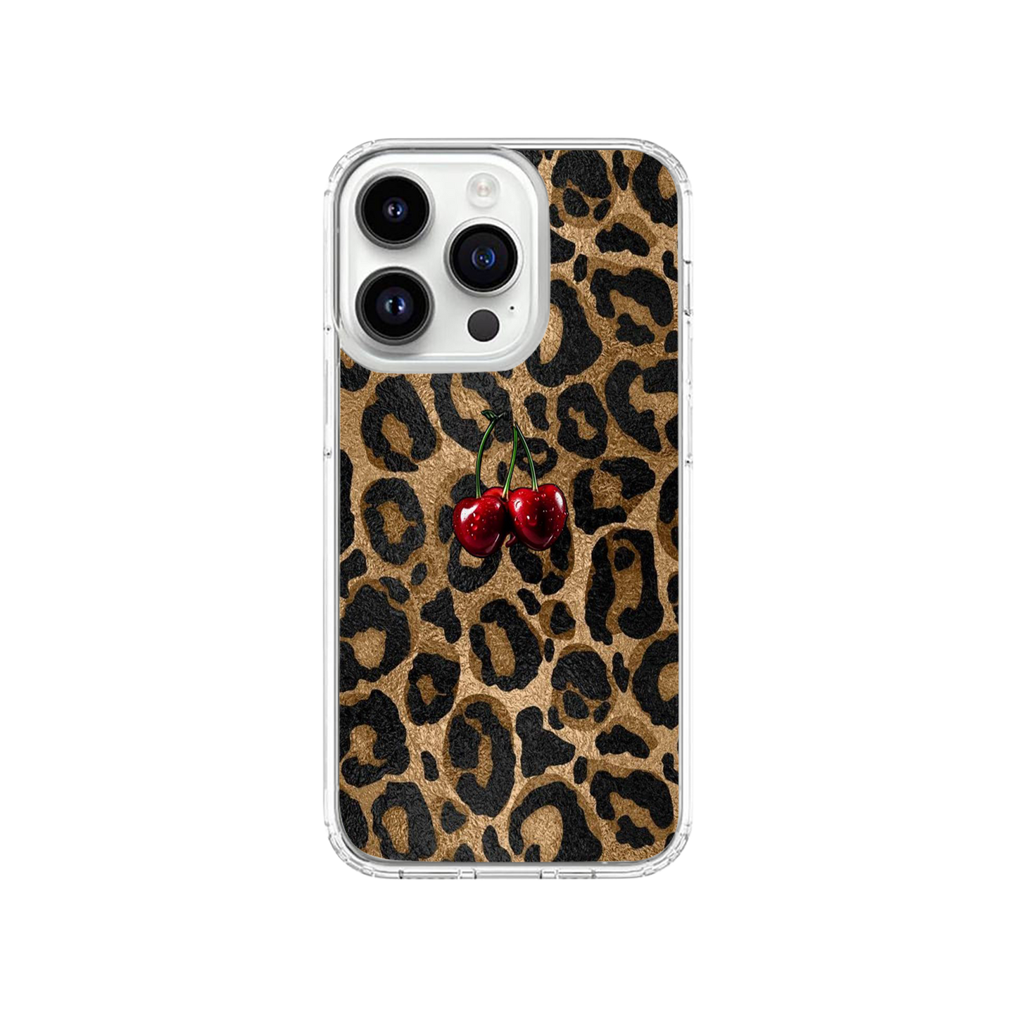 Tiger Print and Cherry Phone Case.