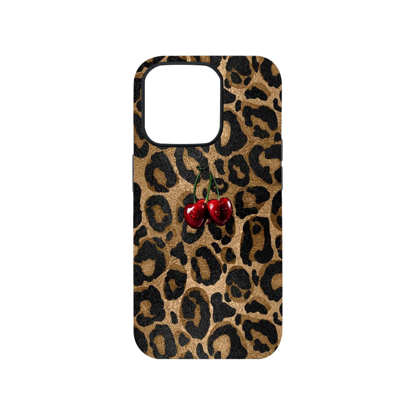 Tiger Print and Cherry Phone Case.