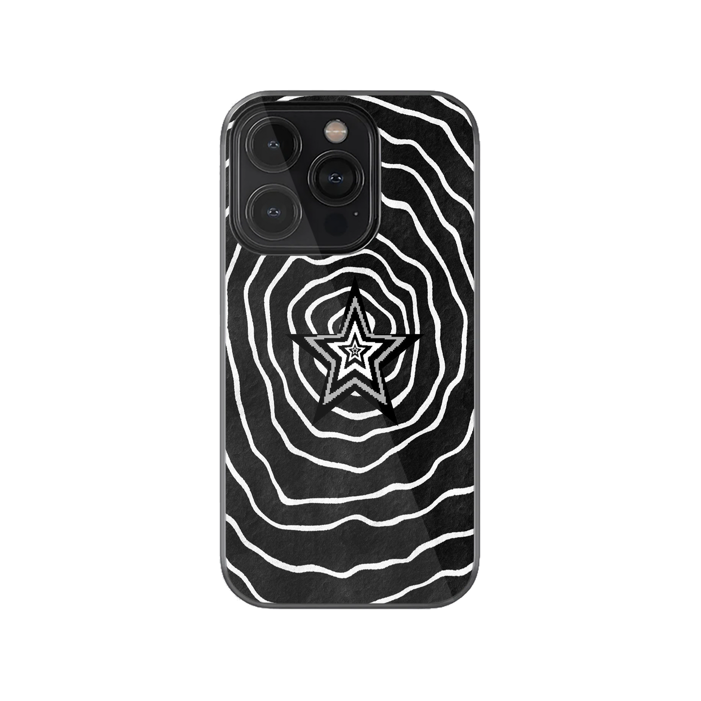 Black Cosmic Waves Phone Case.