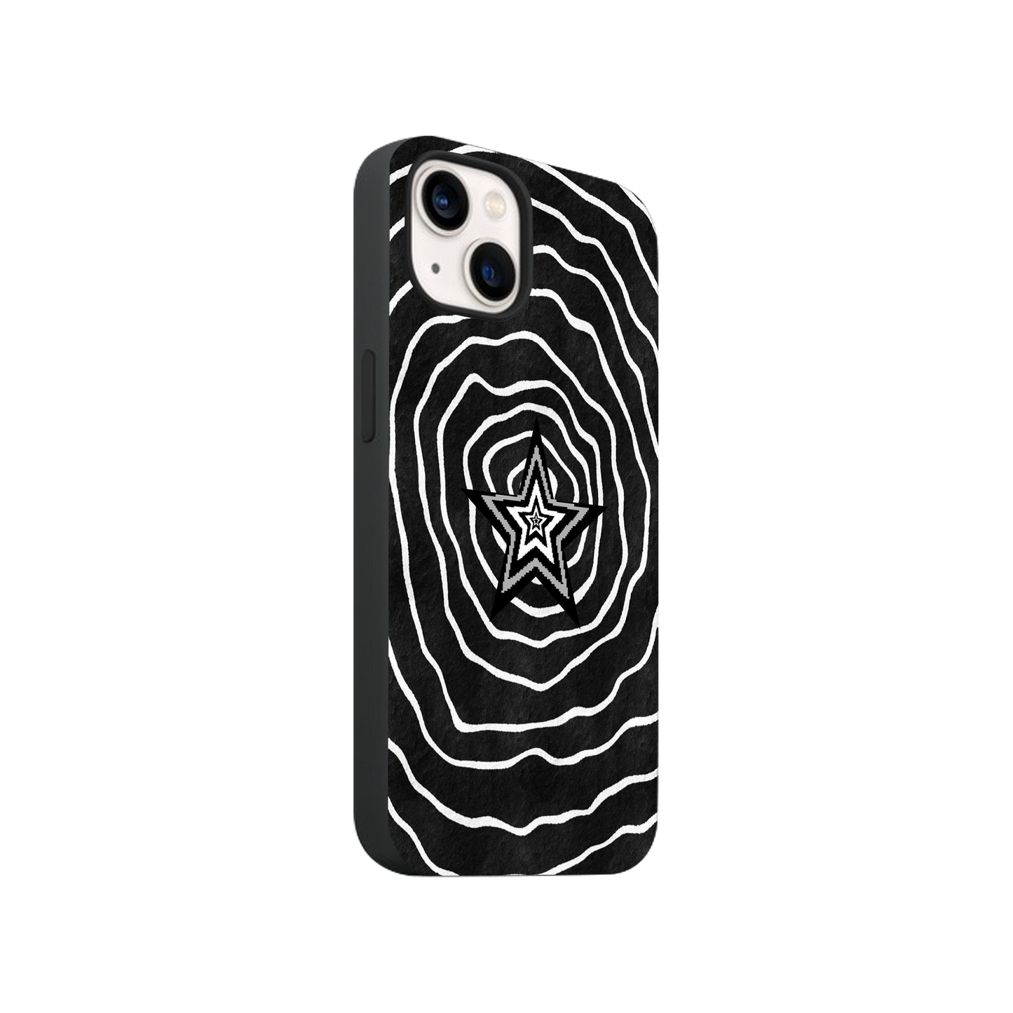 Black Cosmic Waves Phone Case.