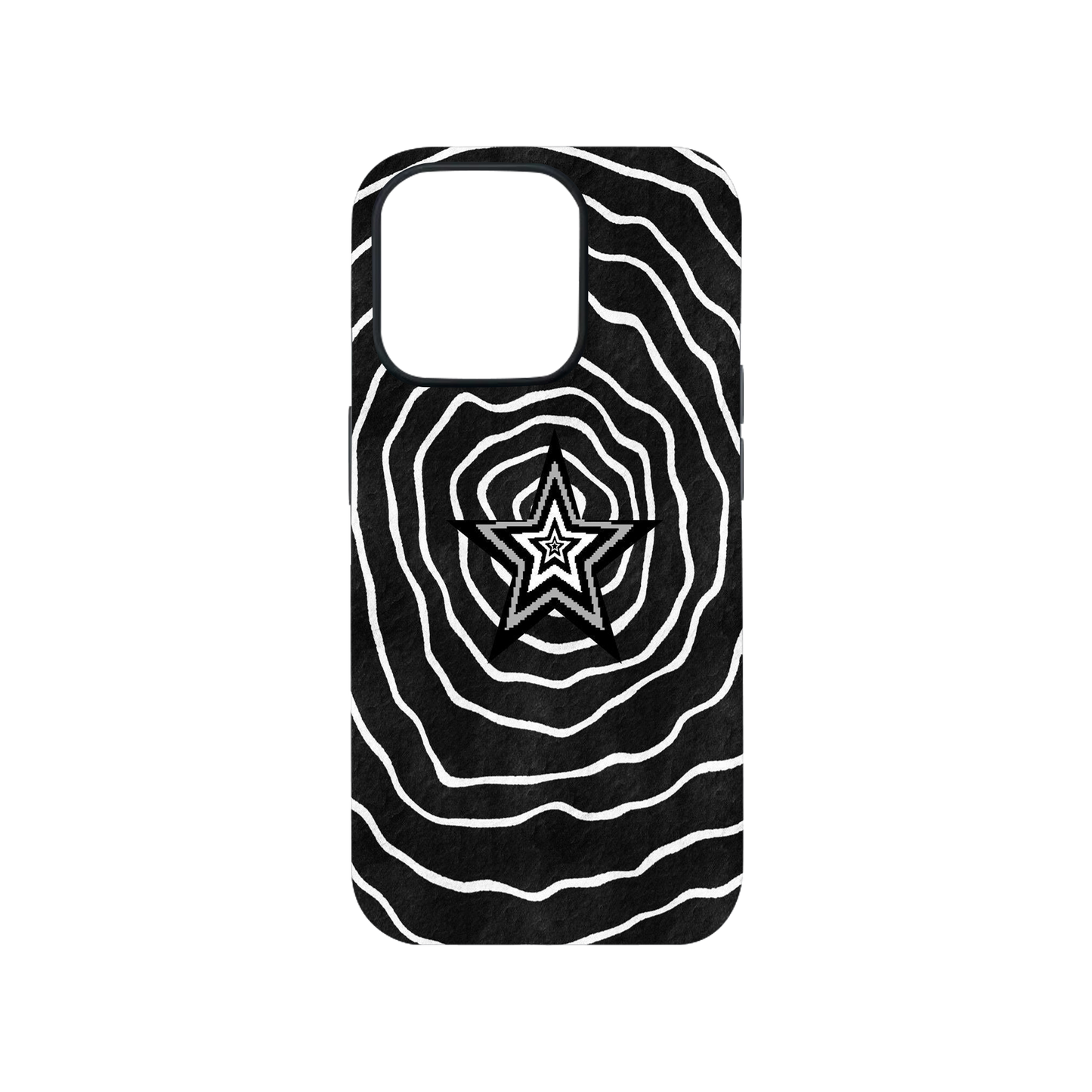 Black Cosmic Waves Phone Case.
