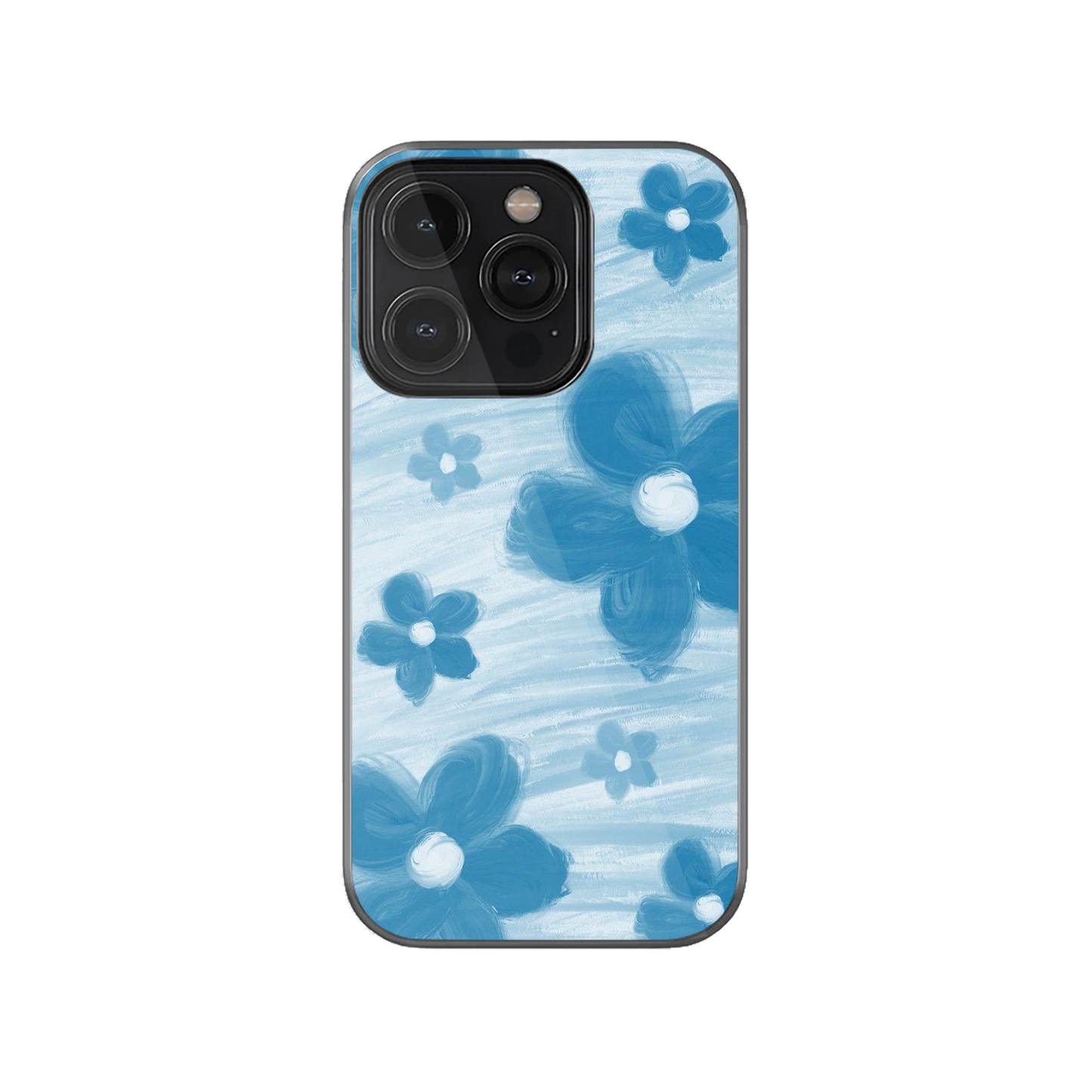 Aesthetic Blue Flowers Phone Case.