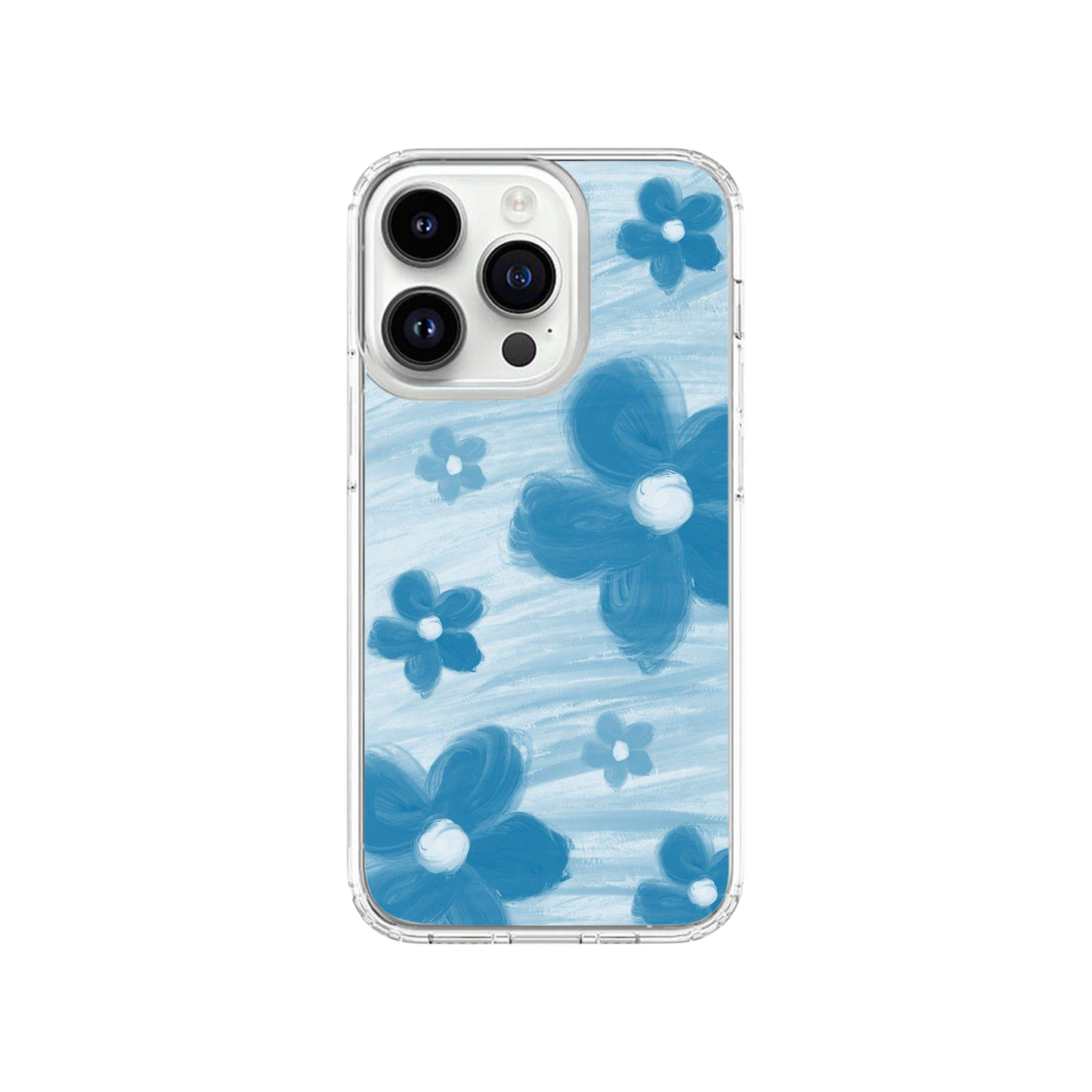 Aesthetic Blue Flowers Phone Case.