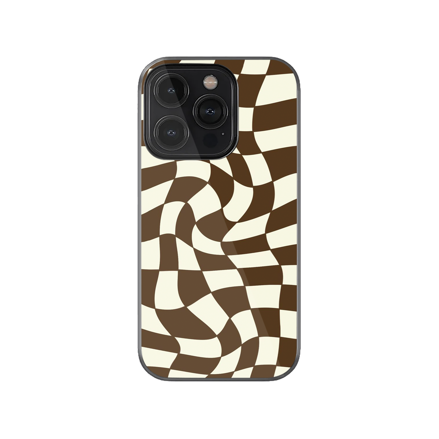 Brown Checkered Phone Case.