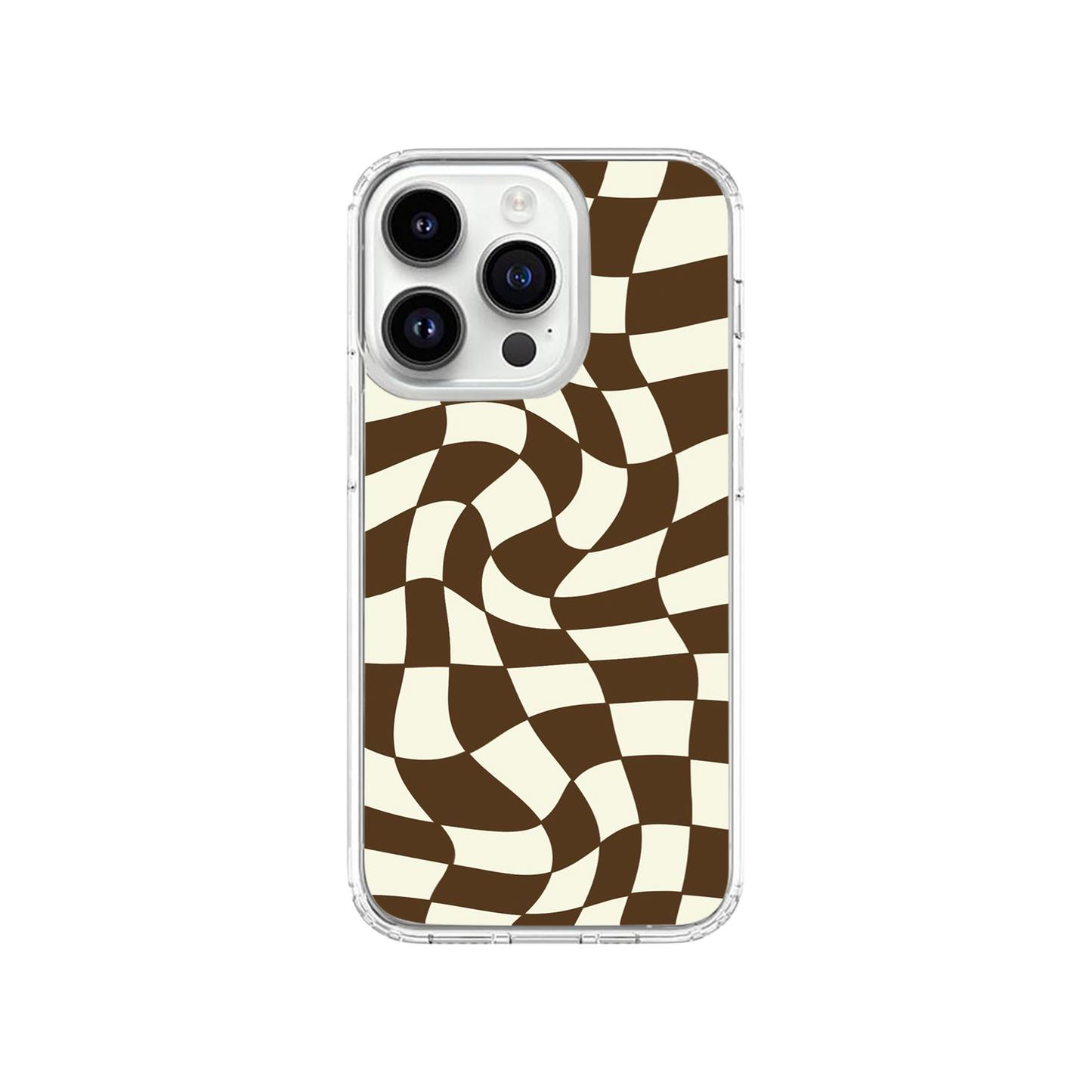 Brown Checkered Phone Case.