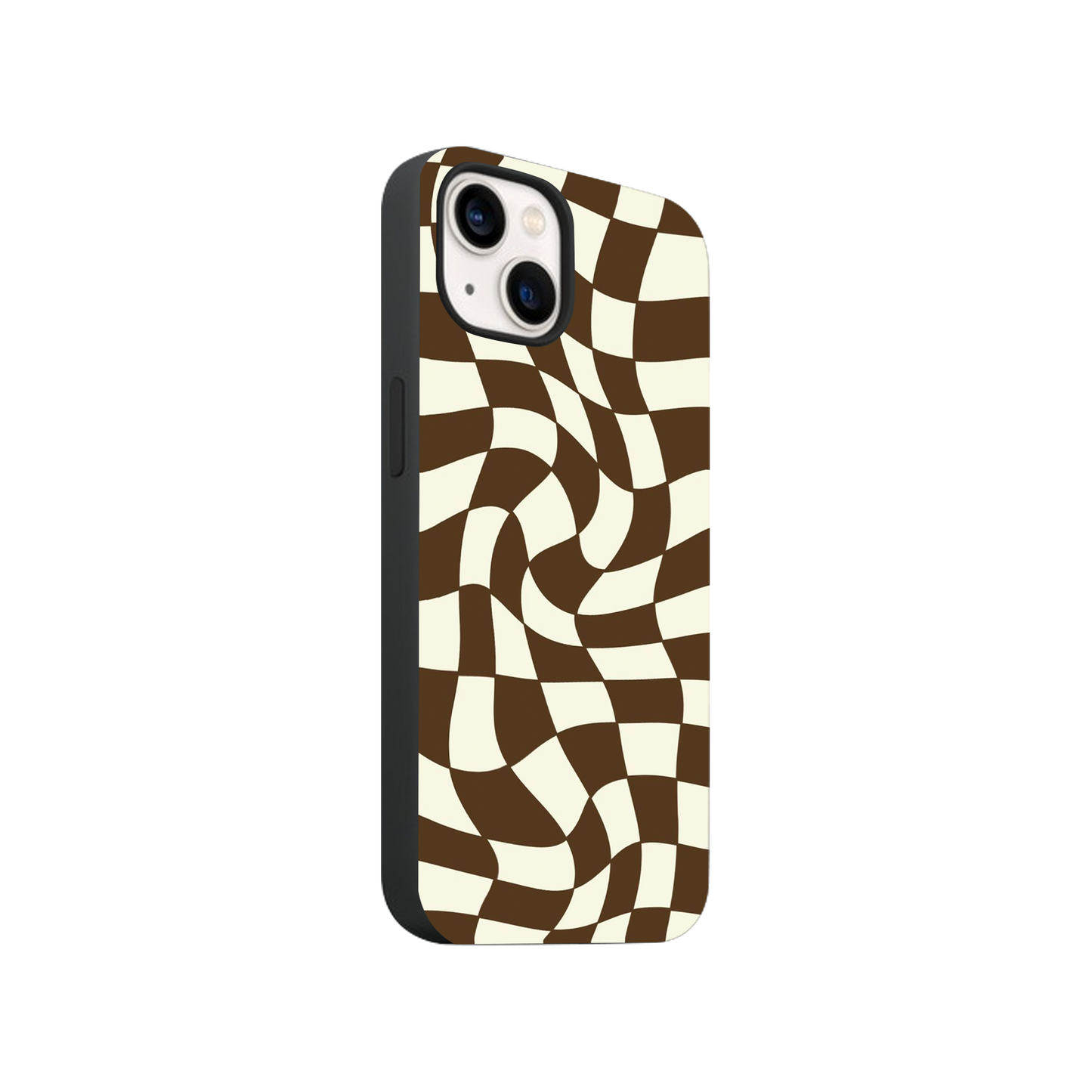 Brown Checkered Phone Case.