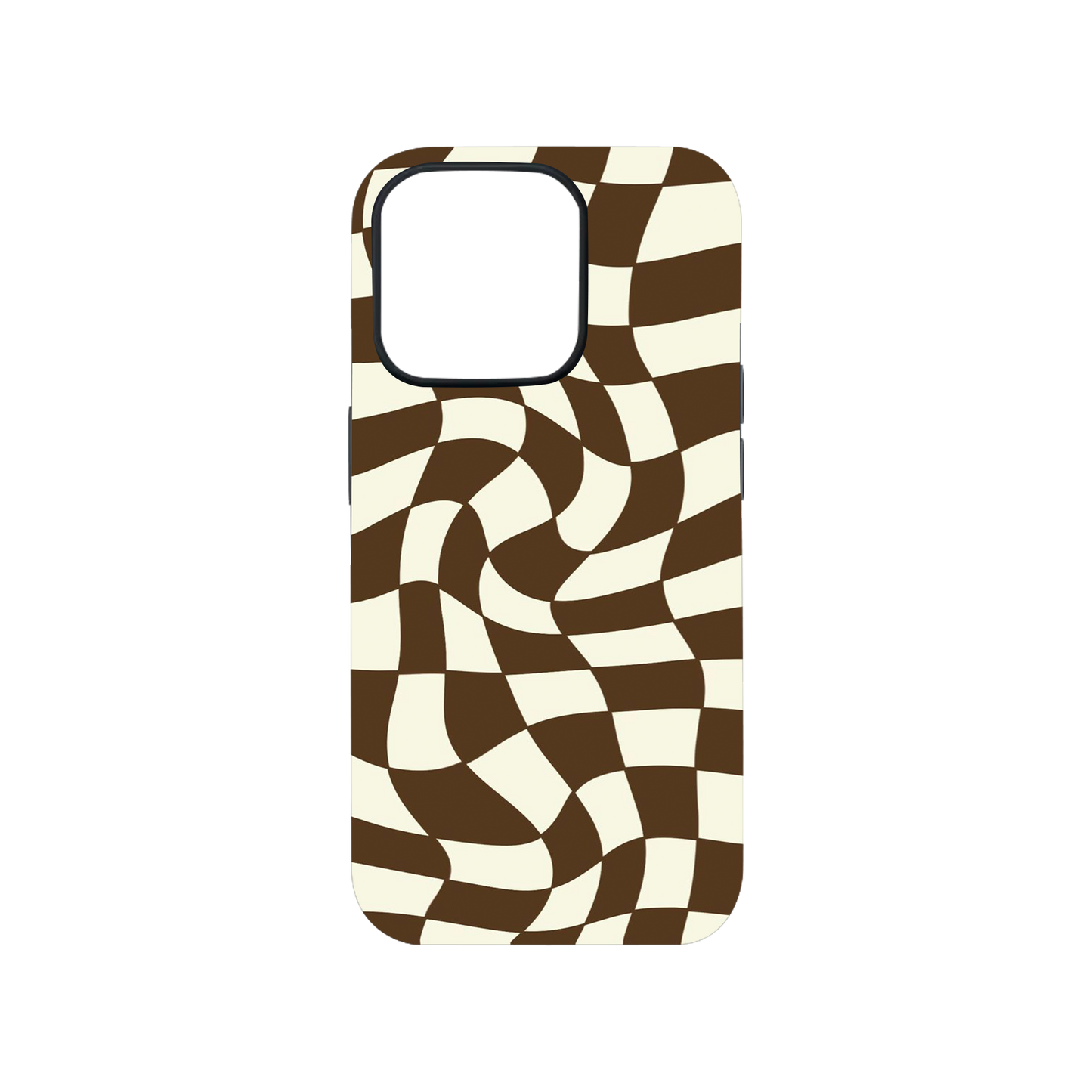 Brown Checkered Phone Case.