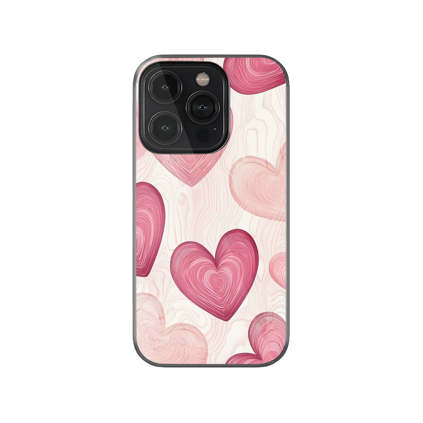 Y2K Pink Hearts Phone Case.