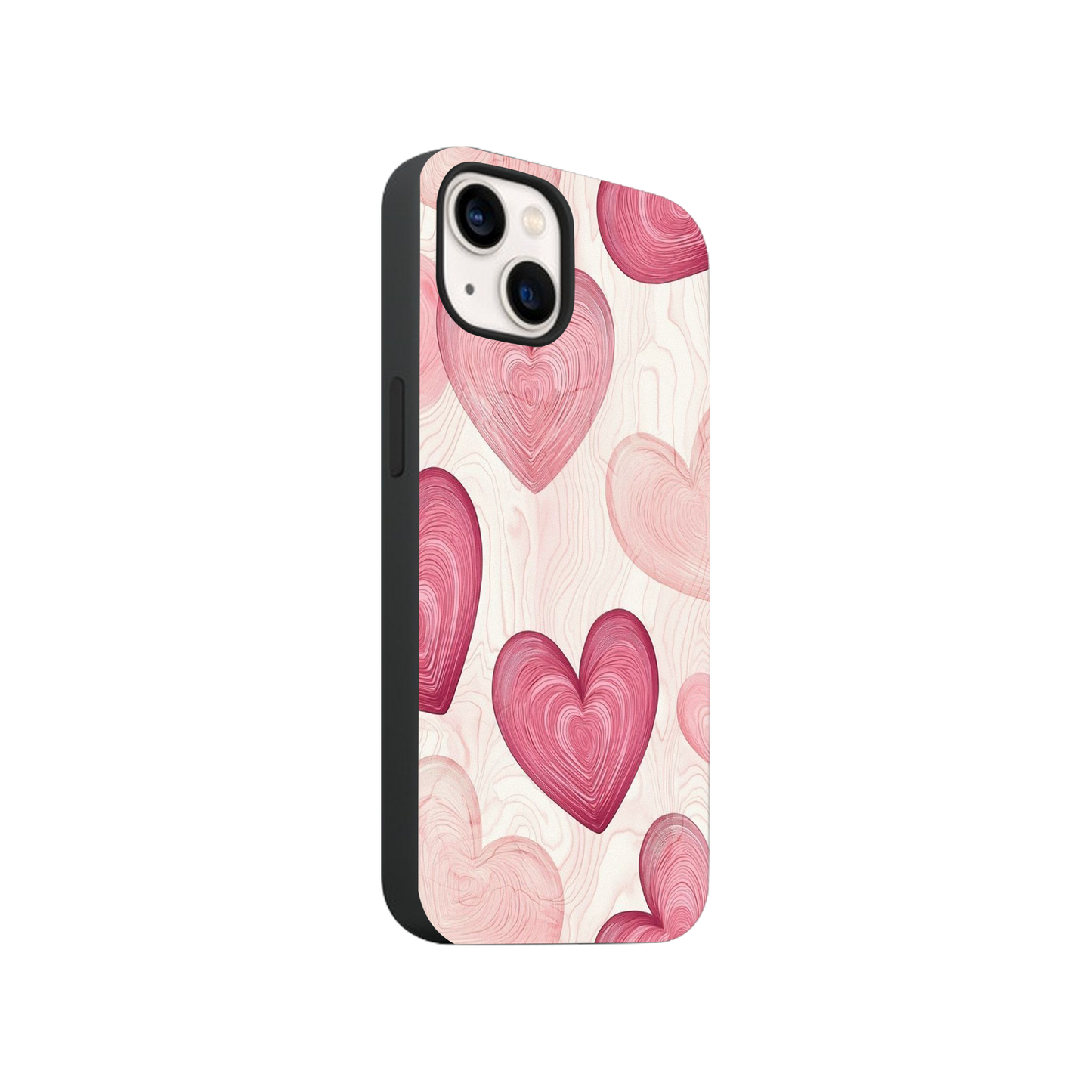 Y2K Pink Hearts Phone Case.