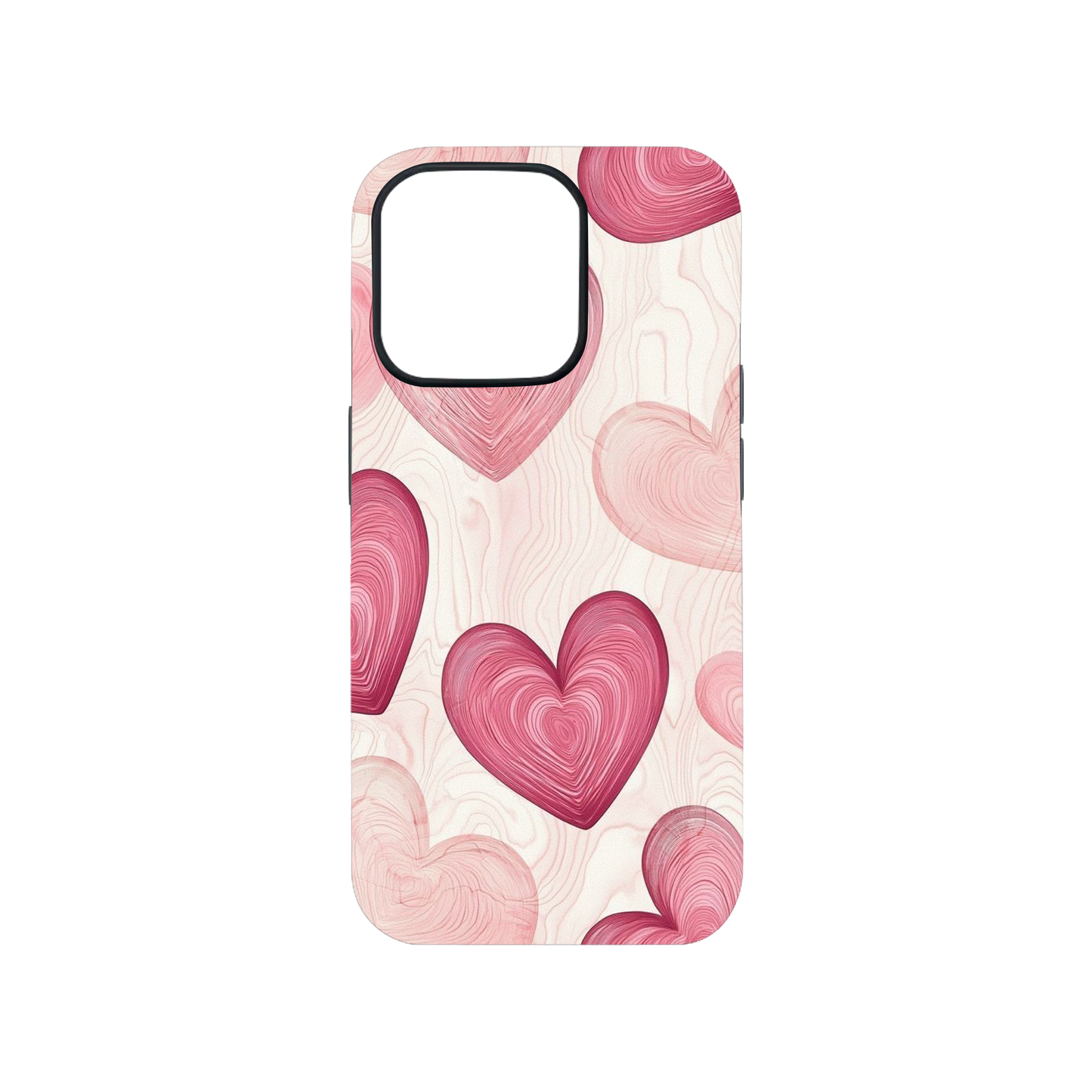 Y2K Pink Hearts Phone Case.