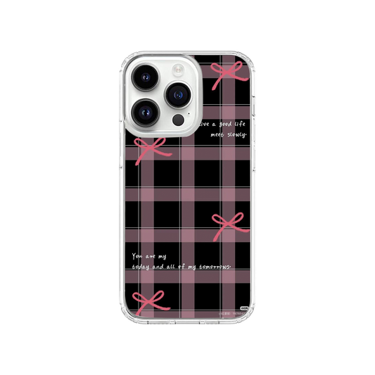 Love Pink Checkered Phone Case.