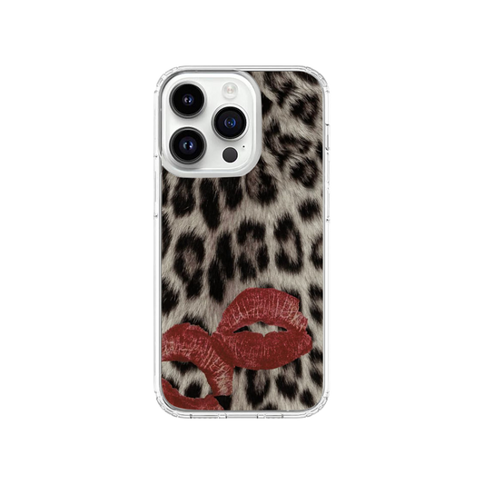 Tiger Print and Lips Phone Case.