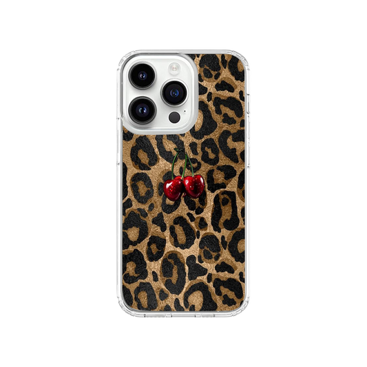 Tiger Print and Cherry Phone Case.