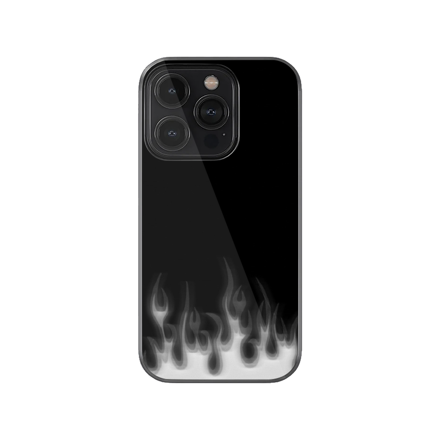 Grey Flames Phone Case.