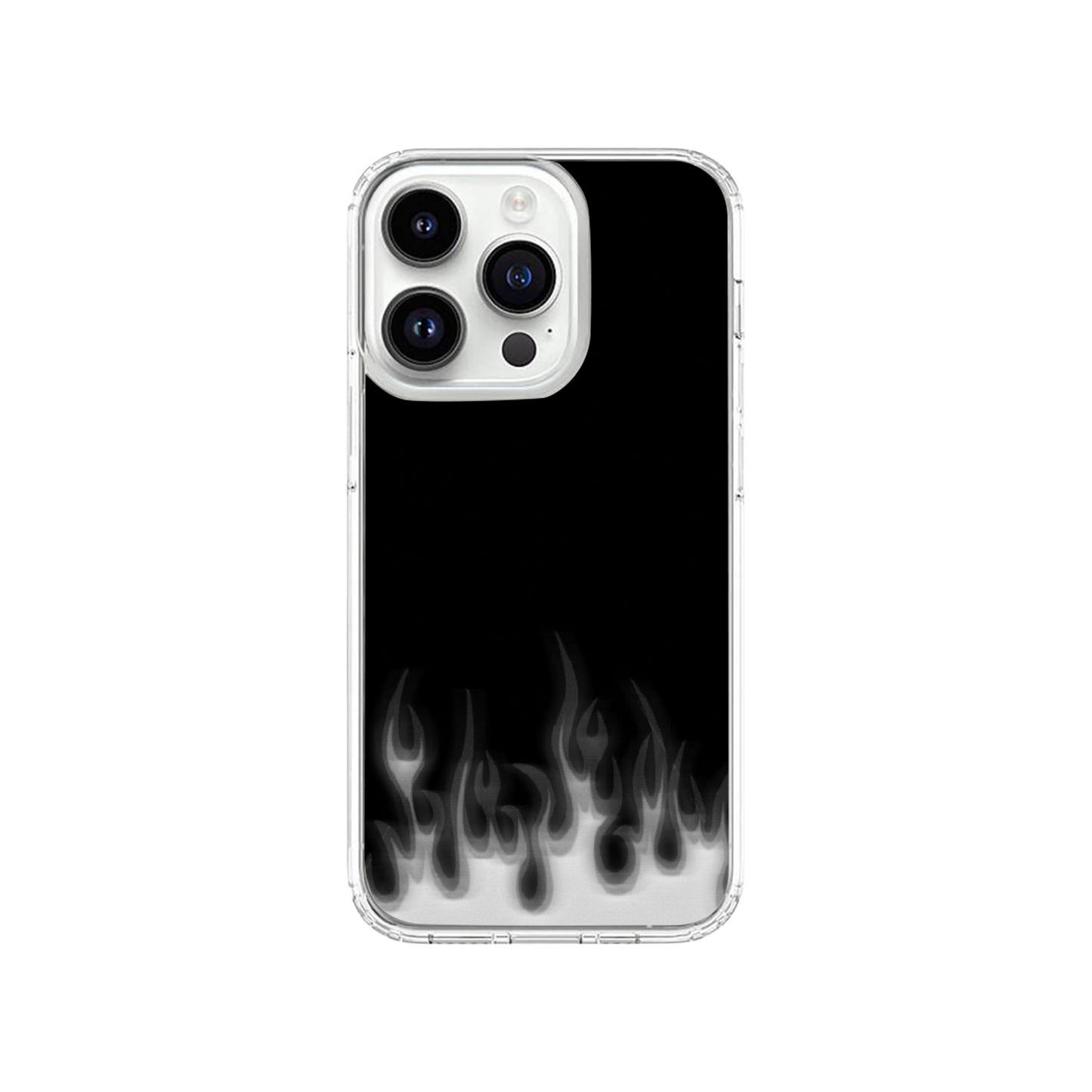 Grey Flames Phone Case.