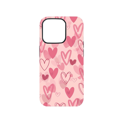 Pink Hearts Phone Case.
