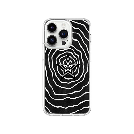 Black Cosmic Waves Phone Case.