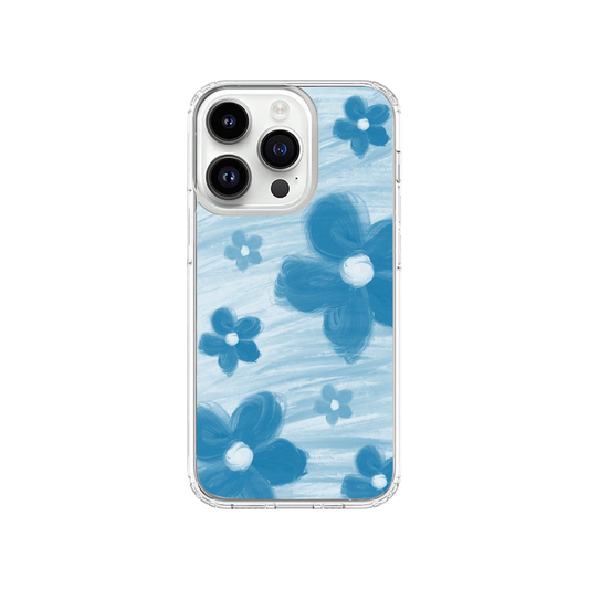 Aesthetic Blue Flowers Phone Case.