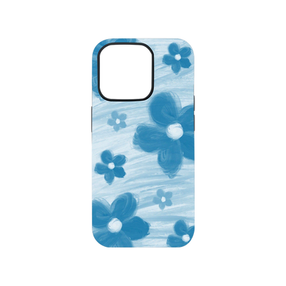 Aesthetic Blue Flowers Phone Case.