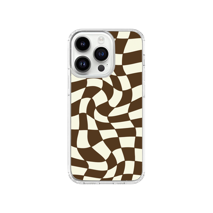 Brown Checkered Phone Case.