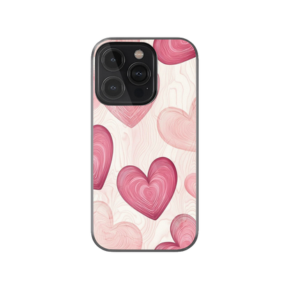 Y2K Pink Hearts Phone Case.