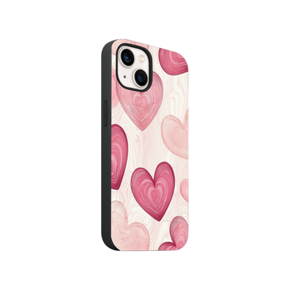 Y2K Pink Hearts Phone Case.