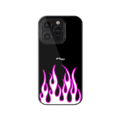 Purple Flames Phone Case.