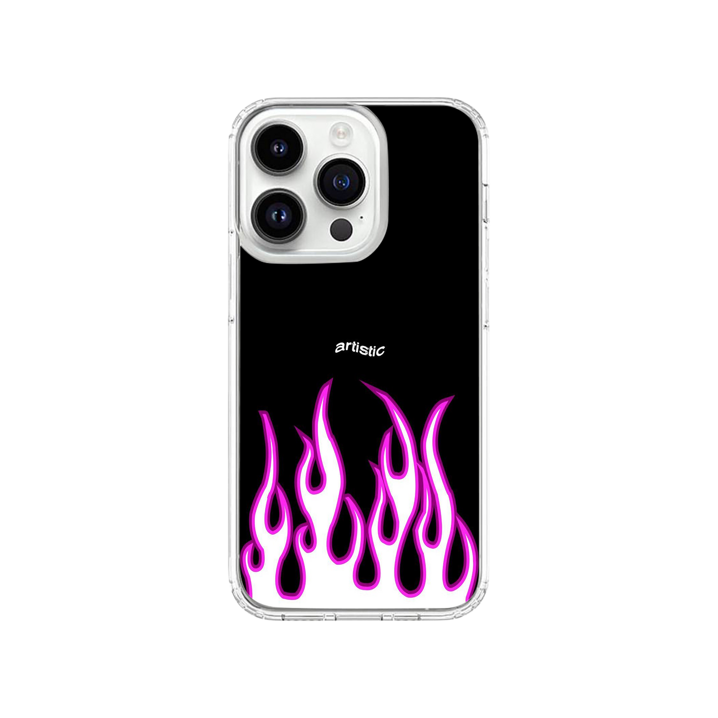 Purple Flames Phone Case.