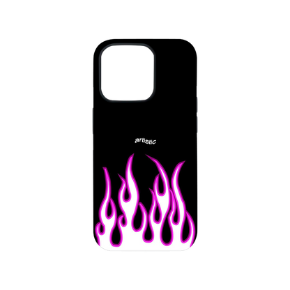 Purple Flames Phone Case.