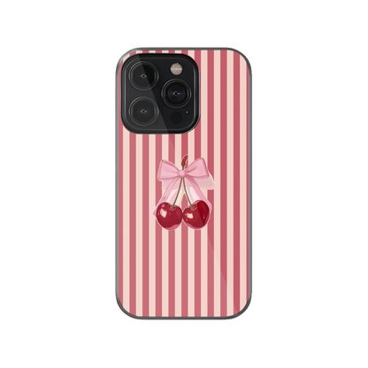 Pink Checkered Cherry Phone Case.