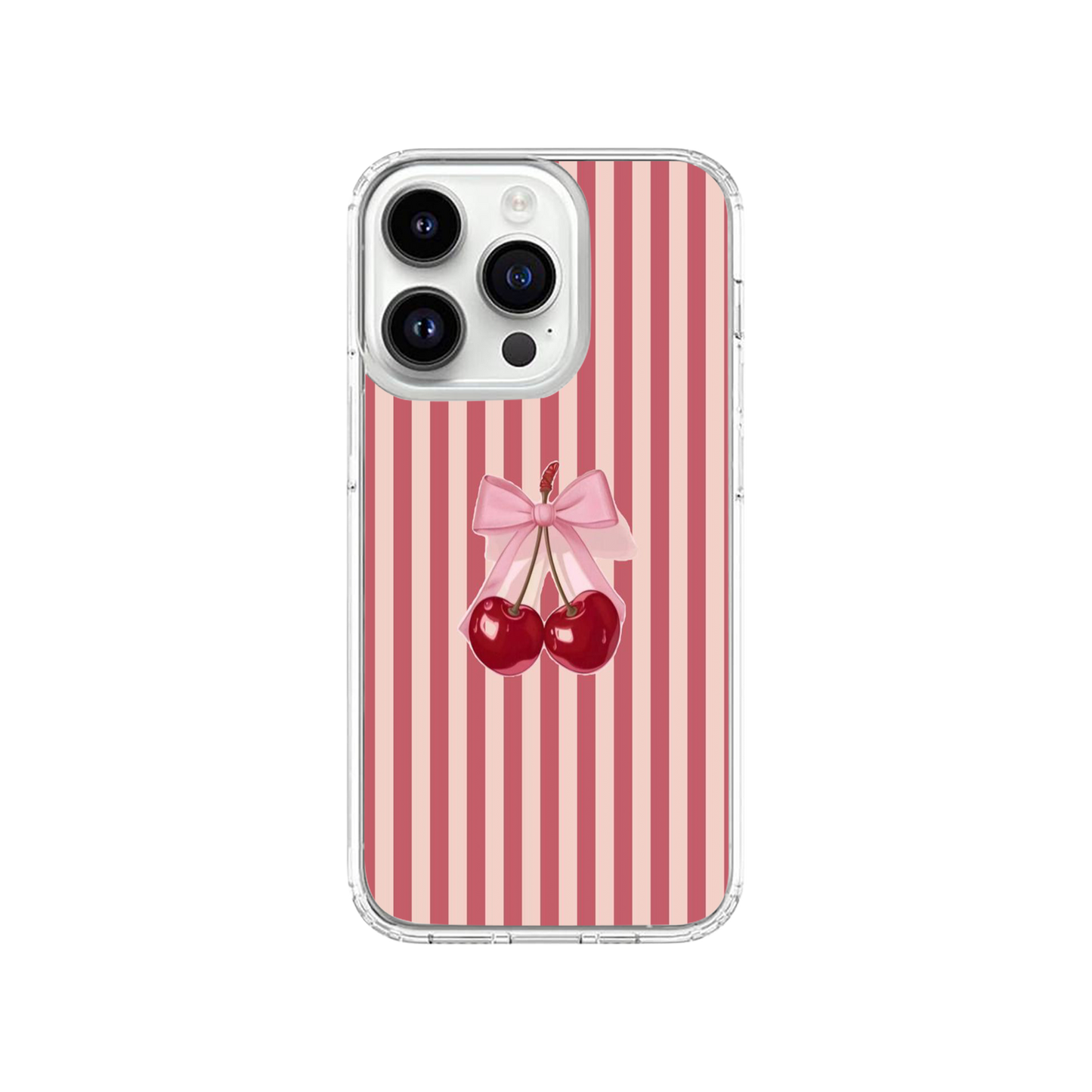 Pink Checkered Cherry Phone Case.