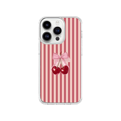 Pink Checkered Cherry Phone Case.