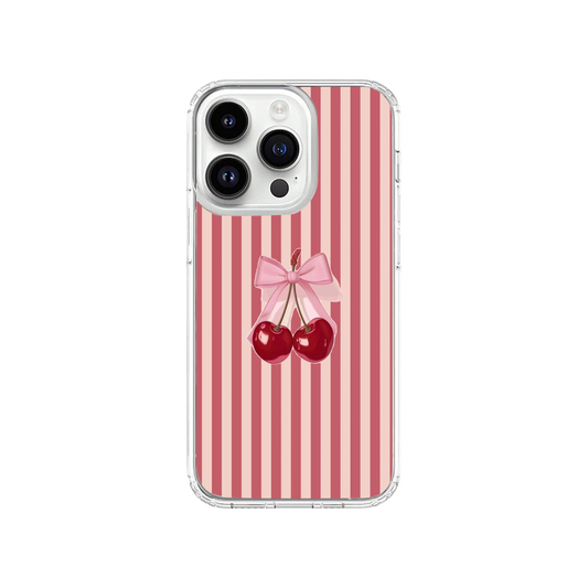 Pink Checkered Cherry Phone Case.