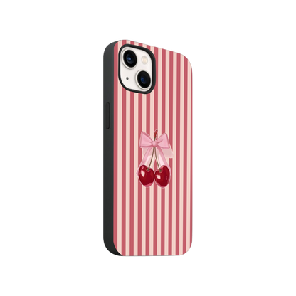 Pink Checkered Cherry Phone Case.