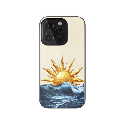 Radiant Sunrise Waves Phone Case.