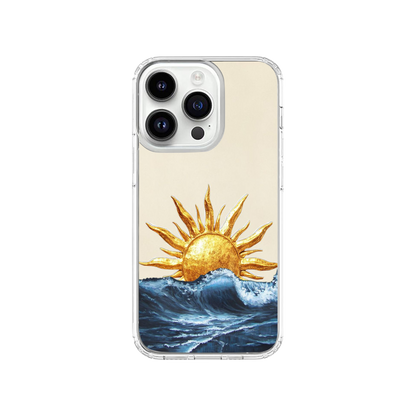 Radiant Sunrise Waves Phone Case.