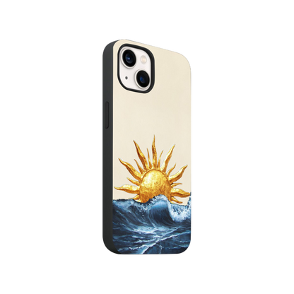 Radiant Sunrise Waves Phone Case.