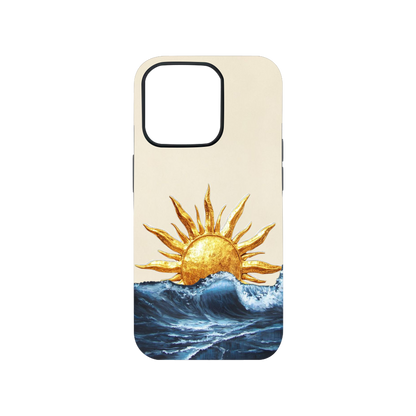 Radiant Sunrise Waves Phone Case.