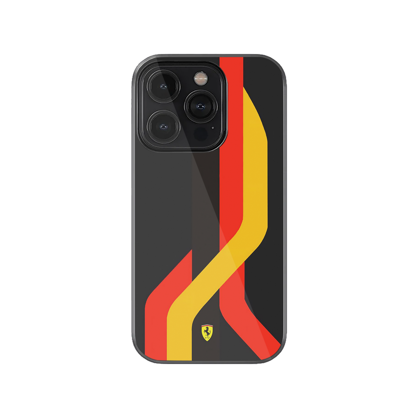 Scuderia Ferrari Red Yellow Black Stripes Phone Case.