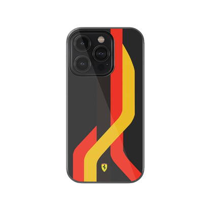 Scuderia Ferrari Red Yellow Black Stripes Phone Case.