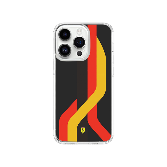 Scuderia Ferrari Red Yellow Black Stripes Phone Case.