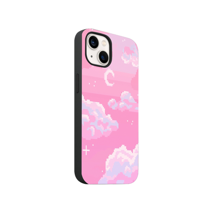 Minecraft Pink Sky Aesthetic Phone Case.