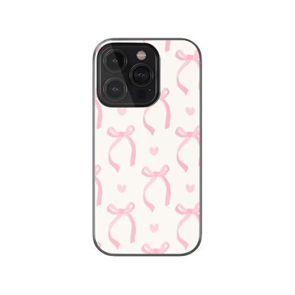 Pink Bows Hearts Phone Case.