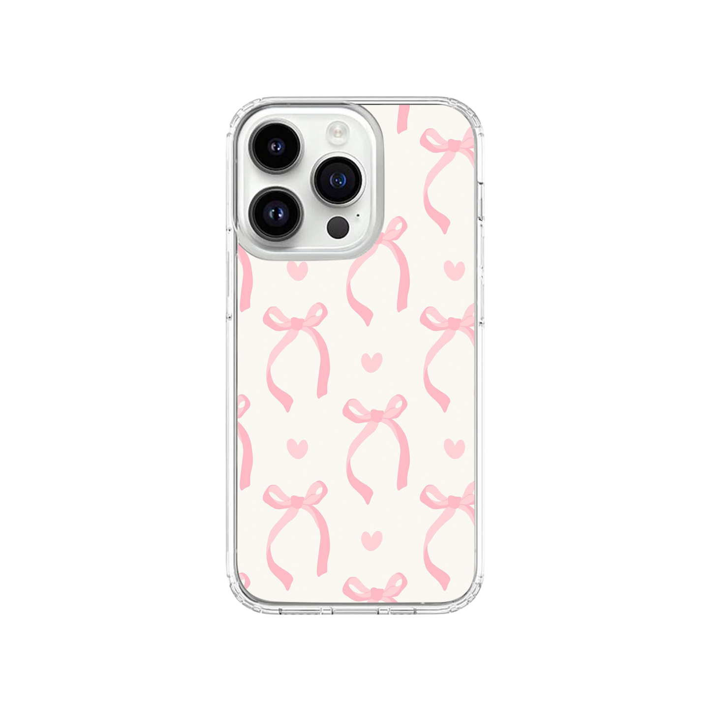 Pink Bows Hearts Phone Case.