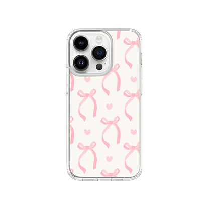 Pink Bows Hearts Phone Case.