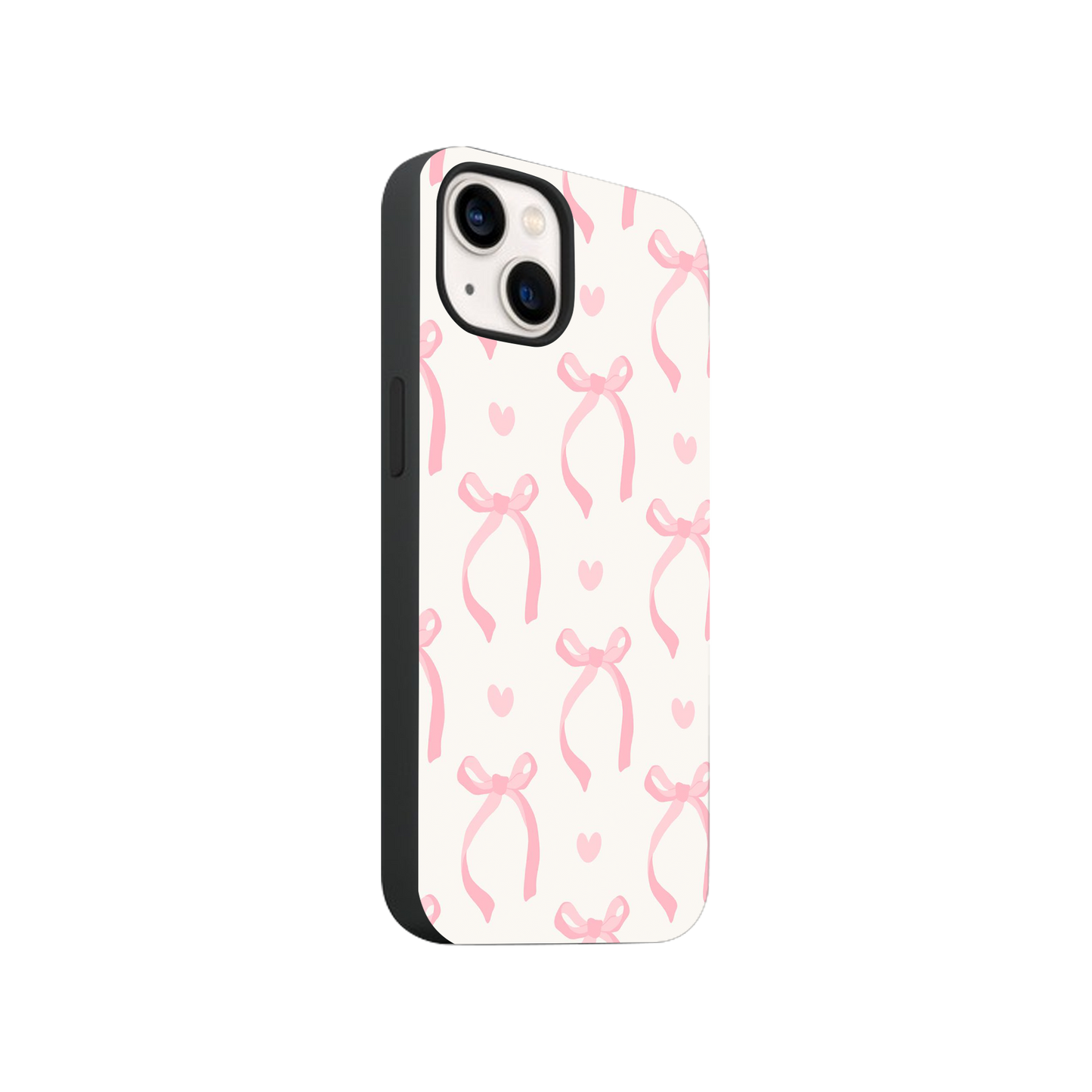 Pink Bows Hearts Phone Case.