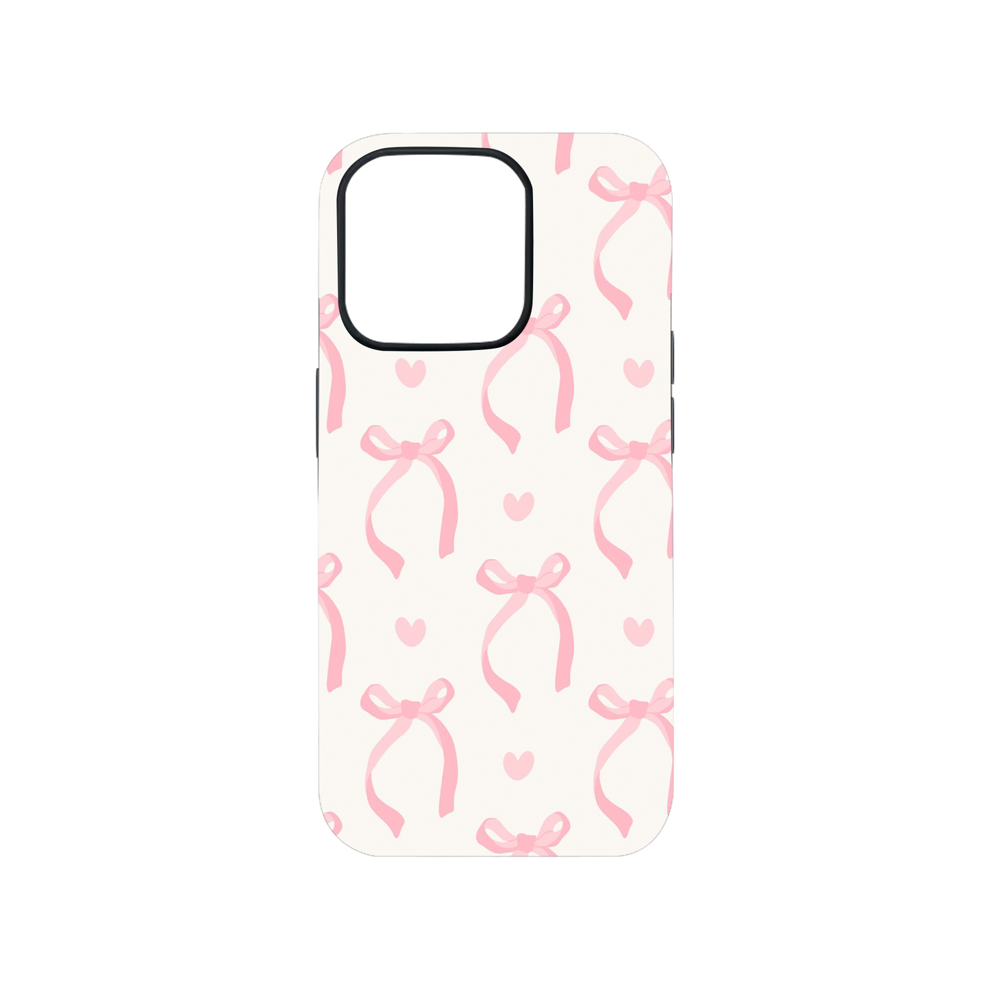 Pink Bows Hearts Phone Case.